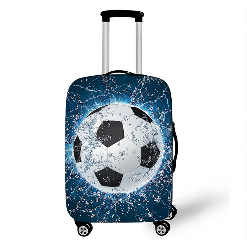 Housse de Protection Valise Imprimé Football — Polyester Spandex Tailles S/M/L
