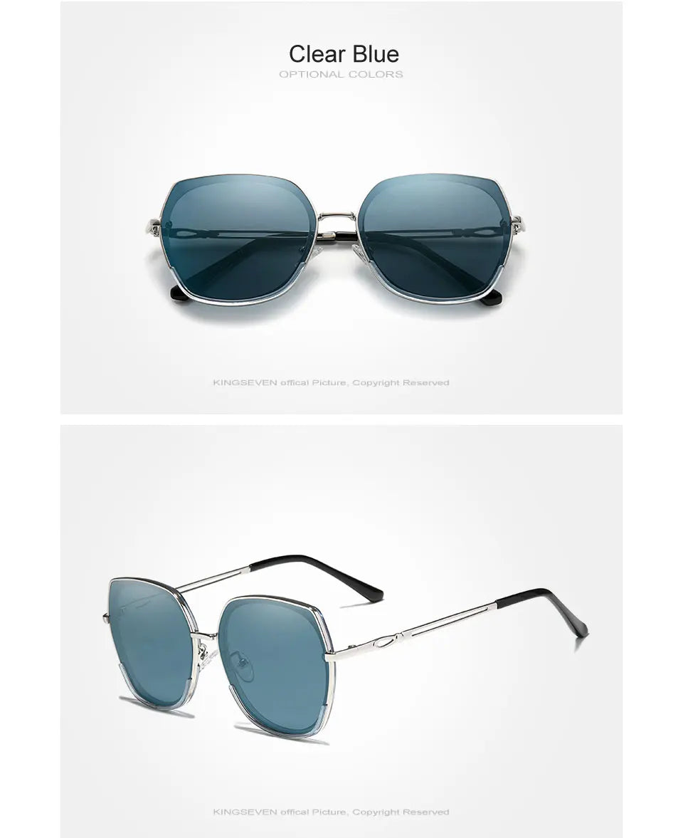 Lunettes de soleil femme style jeune polarisées dégradées — design élégant