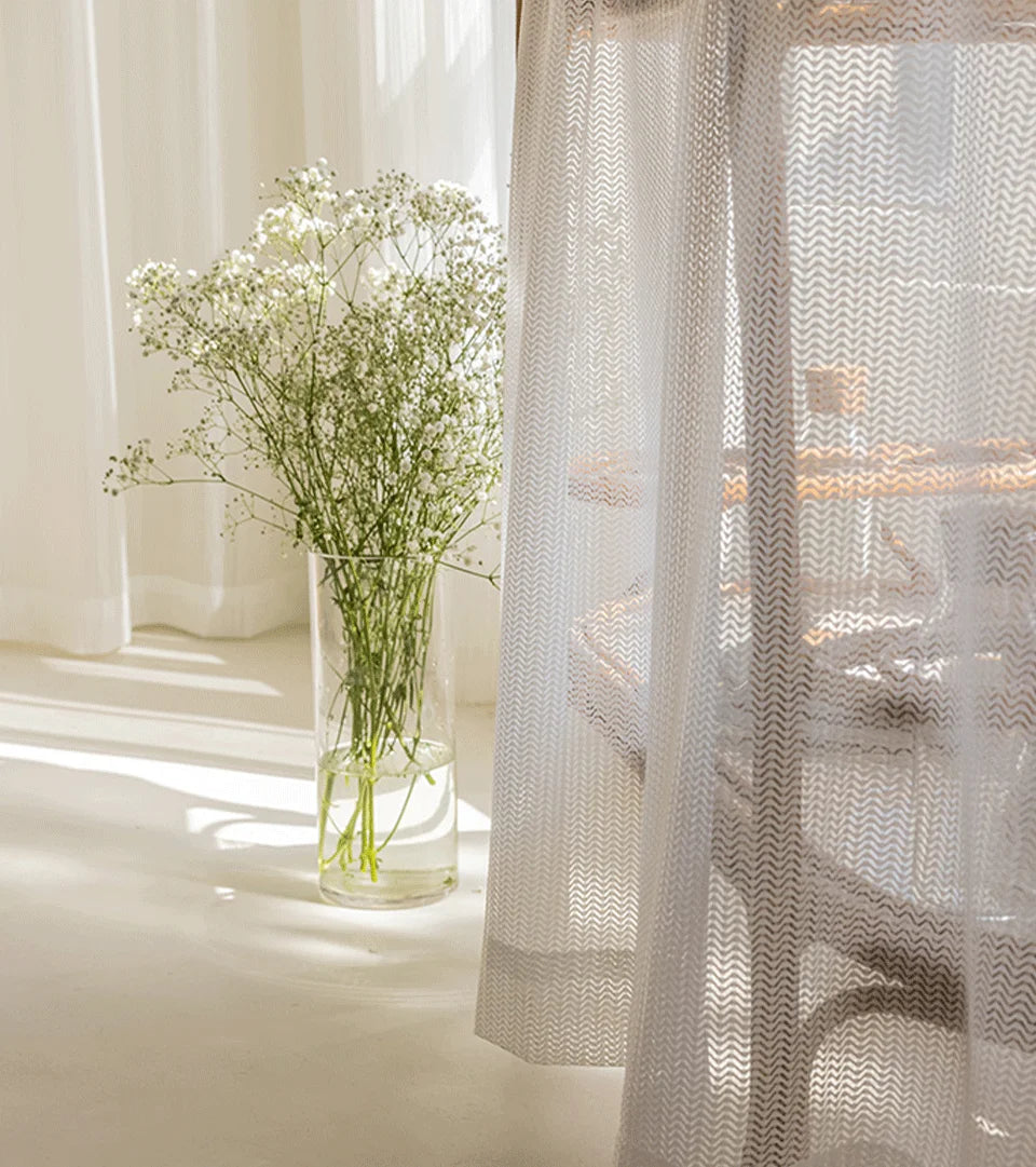 Rideaux en tulle blanc transparent pour fenêtre, rideaux en voile de style moderne pour salon, chambre à coucher, cuisine, sur mesure