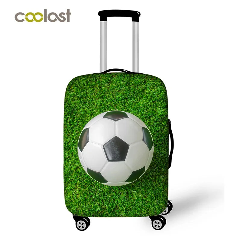 Housse de Protection Valise Imprimé Football — Polyester Spandex Tailles S/M/L