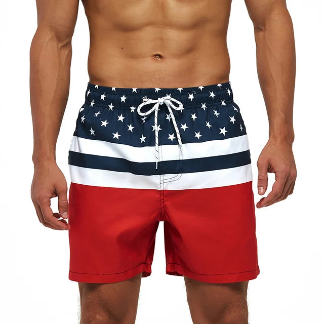 DATIFER été hommes plage impression Shorts maillots de surf Fitness entraînement troncs vêtements de sport pour hommes avec poches pantalons