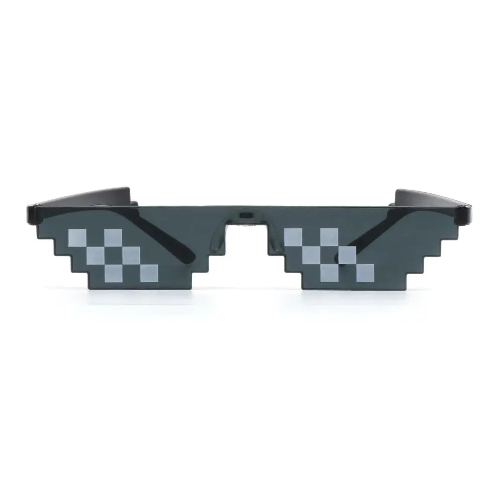 Lunettes de soleil mosaïque pixel rétro — gamer, robot, cosplay, anniversaire, nouveau design