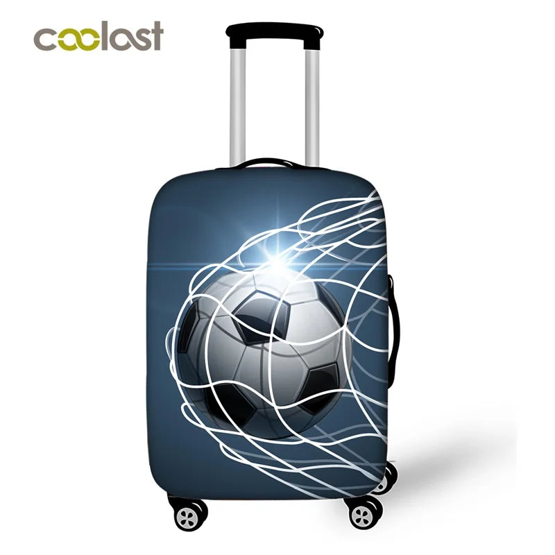 Housse de Protection Valise Imprimé Football — Polyester Spandex Tailles S/M/L