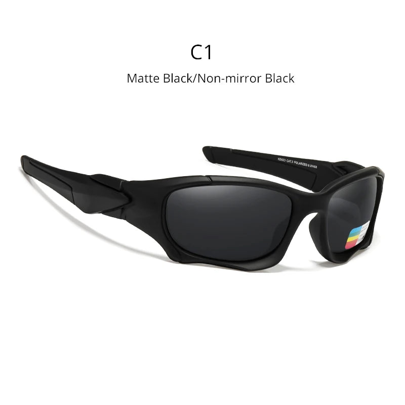 Lunettes de Soleil Sport Polarisées — Lentille Bouclier, Cadre Résistant, Plein Air, Unisexe