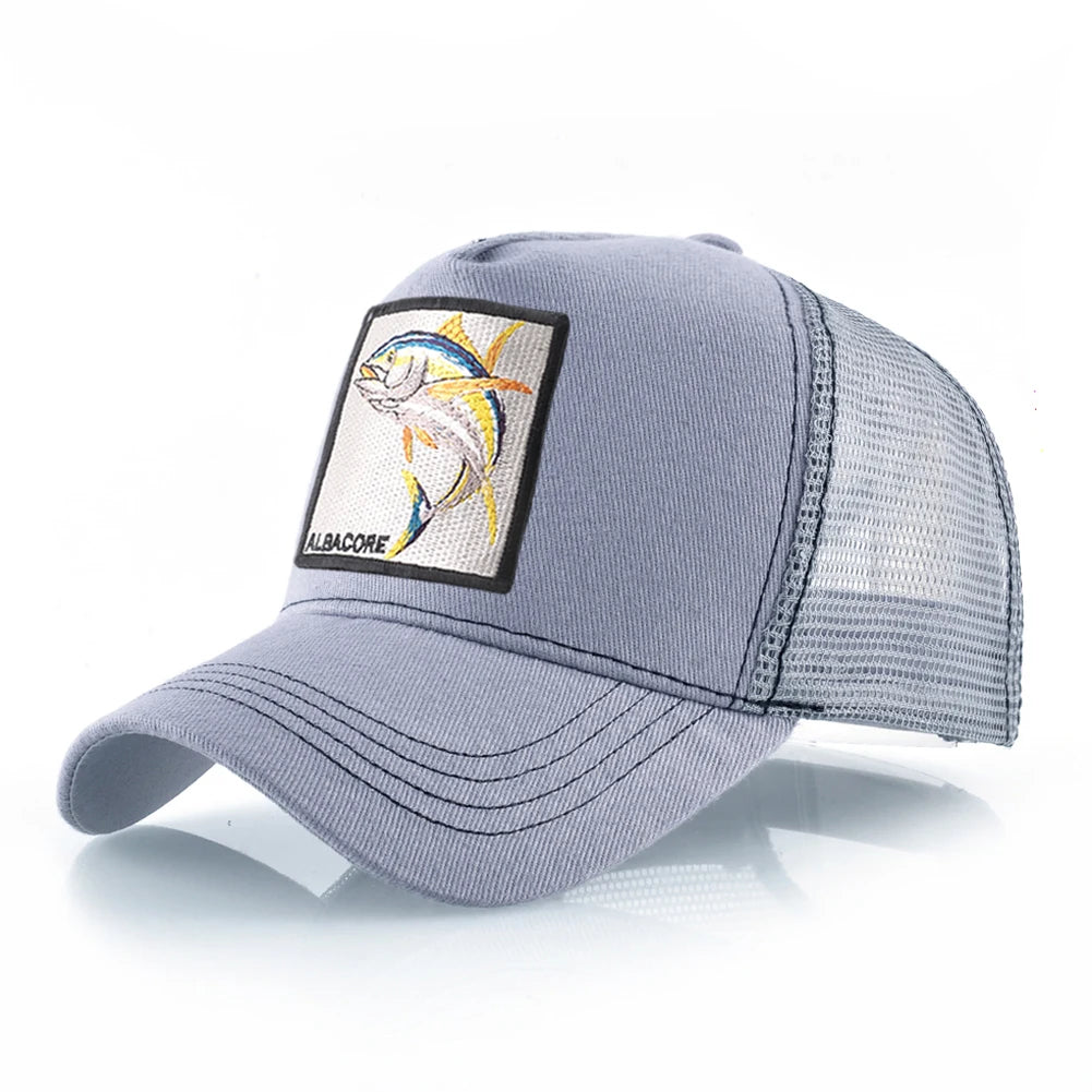 Casquette de Baseball en maille respirante pour femmes, casquette de camionneur avec Patch Albacore, Hip Hop, Casquette en os à rabat