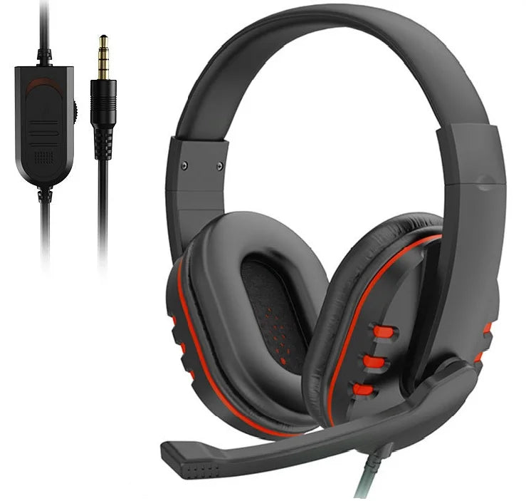3.5mm Wired Headset Gaming Headphones Music for PS4 PlayStation 4 PC Game Chat Computer with Microphone