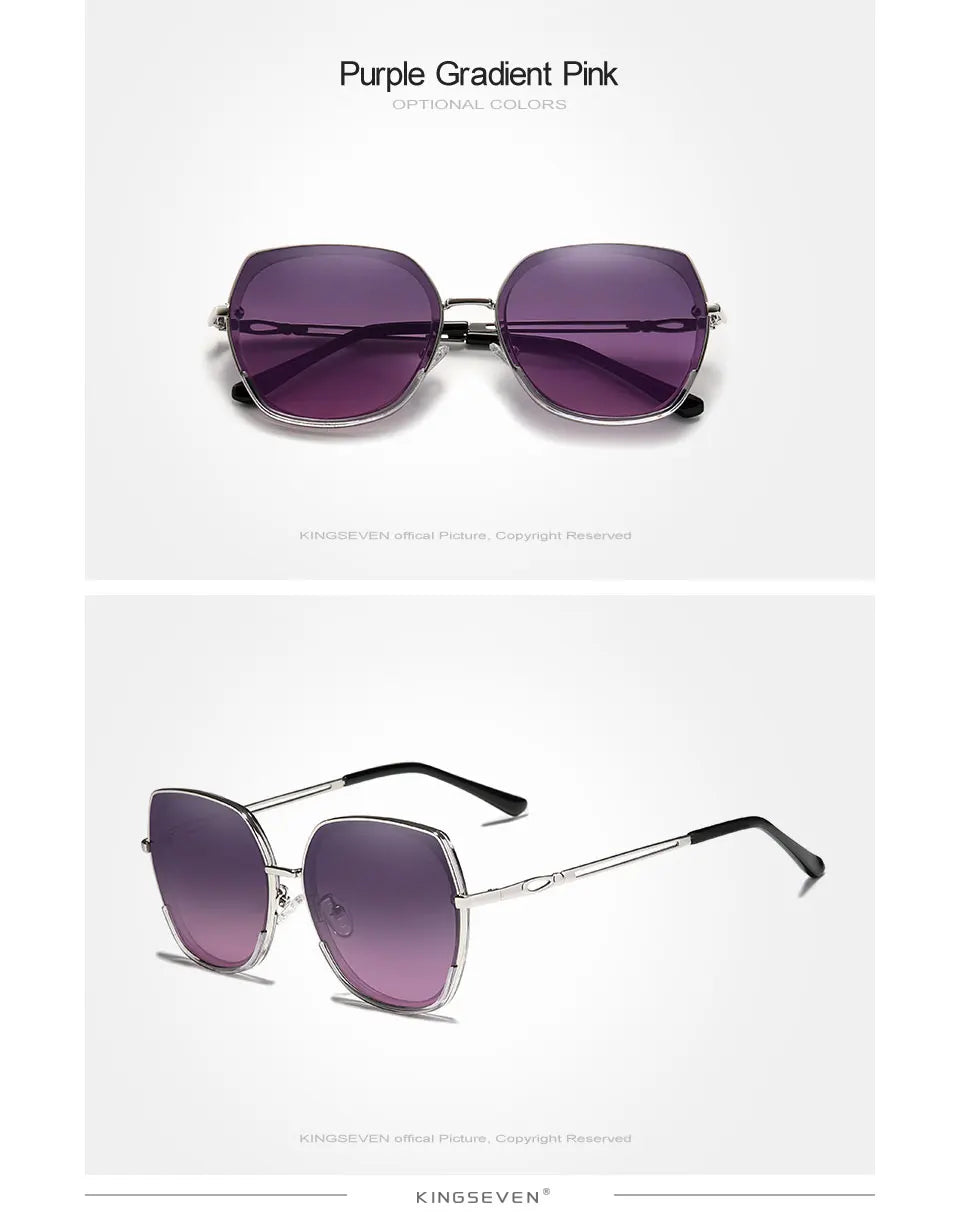 Lunettes de soleil femme style jeune polarisées dégradées — design élégant