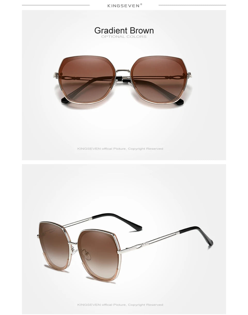 Lunettes de soleil femme style jeune polarisées dégradées — design élégant