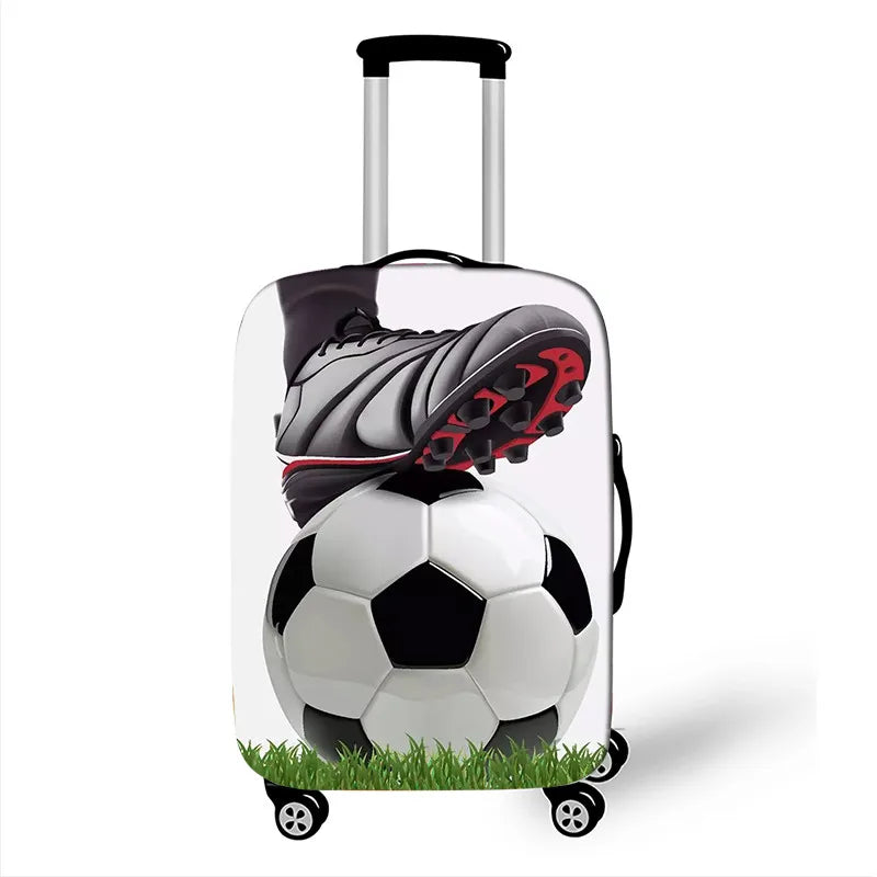 Housse de Protection Valise Imprimé Football — Polyester Spandex Tailles S/M/L
