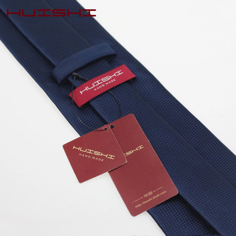 HUISHI Dark Blue Document Necktie for Men, 8 Styles, 8cm, 6cm, Waterproof, Jacquard, 03/Wear, Craings.com, Wedding Party