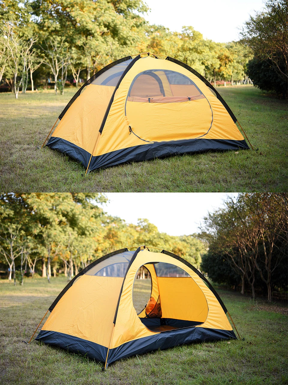 Widesea – tente de Camping touristique pour 2 personnes, plein air, 4 saisons, tige en aluminium avec jupe neige