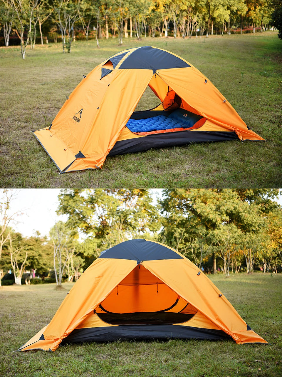 Widesea – tente de Camping touristique pour 2 personnes, plein air, 4 saisons, tige en aluminium avec jupe neige
