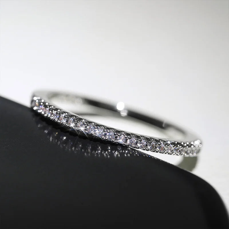 Huitan New Collection – Minimalist Fine Rings for Women, High-Quality Versatile Shining Cubic Zirconia Wedding Jewelry