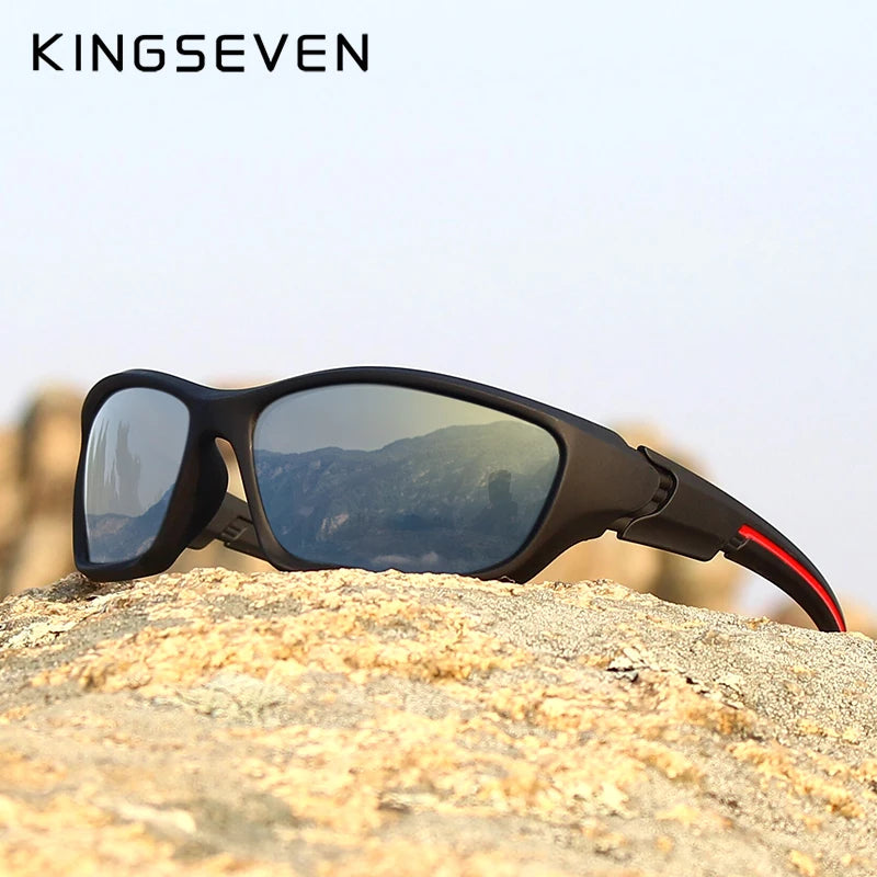 Lunettes de soleil polarisées TR90 pour homme — monture miroir, vision nocturne