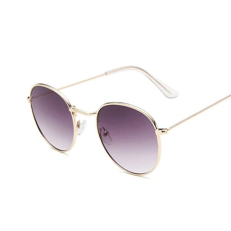 Small round metal sunglasses, women's vintage classic travel brand sunglasses, women's fashion retro sunglasses