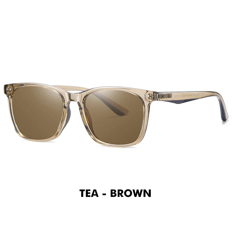 Nouvelle tendance lunettes De Soleil carrées lunettes De Soleil polarisées hommes femmes rétro marron bleu océan lentille Anti-éblouissement UV400 Lunette De Soleil Femme