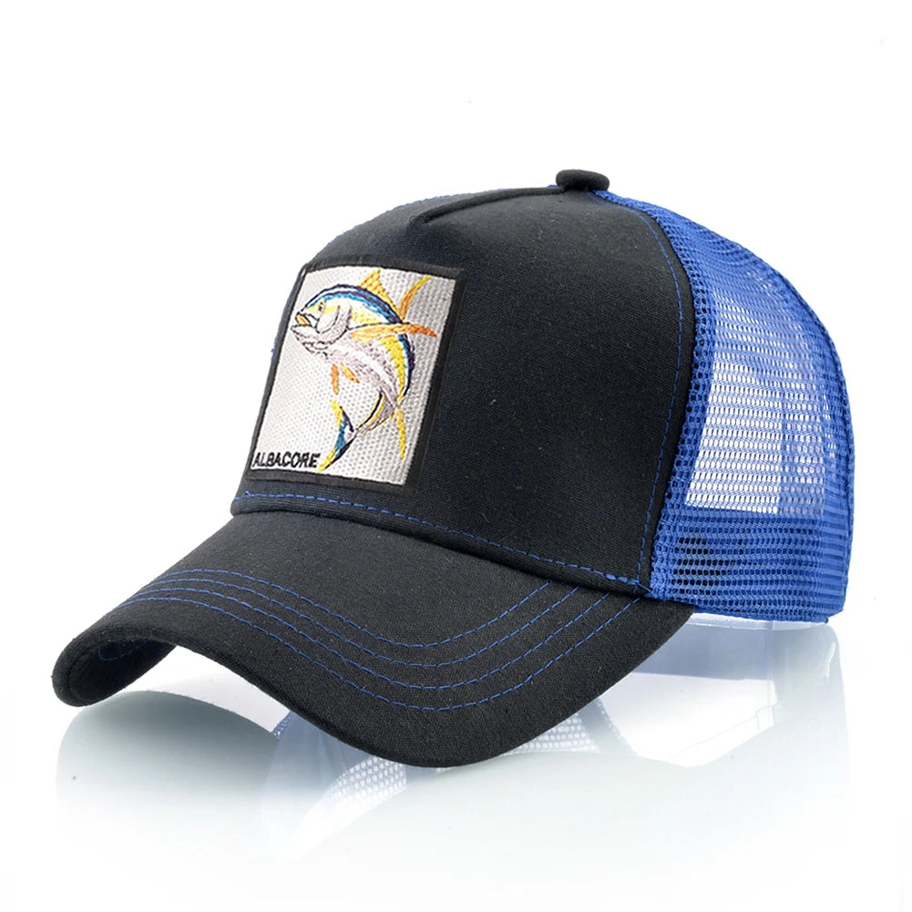 Casquette de Baseball en maille respirante pour femmes, casquette de camionneur avec Patch Albacore, Hip Hop, Casquette en os à rabat