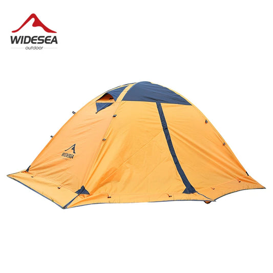 Widesea – tente de Camping touristique pour 2 personnes, plein air, 4 saisons, tige en aluminium avec jupe neige