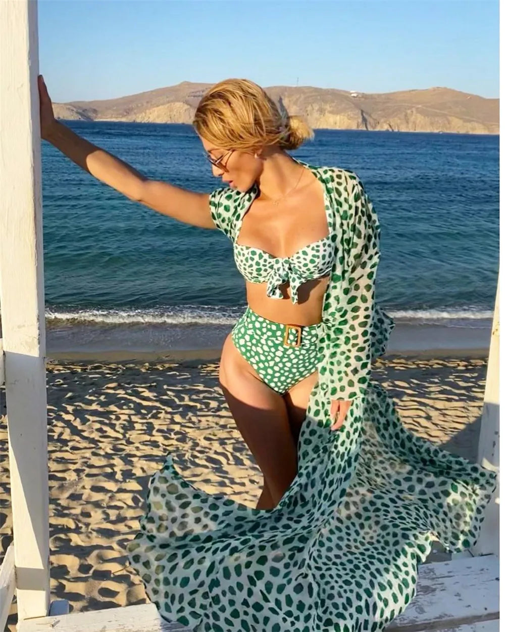 Blue Eyes Bikini Cover-Up, Tuniques de plage, Long Kaftan, Robe de plage, Sarong, Maillots de bain