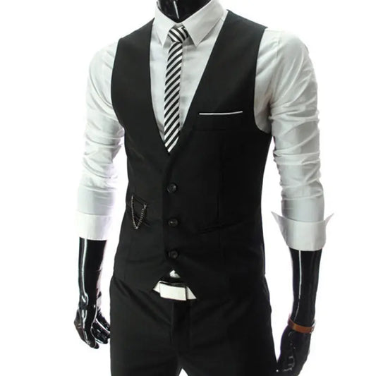Gilet de Costume Homme Slim Fit M-7XL Nouvelle Collection 2026 – Gilet Décontracté et Habillé Sans Manches pour Homme