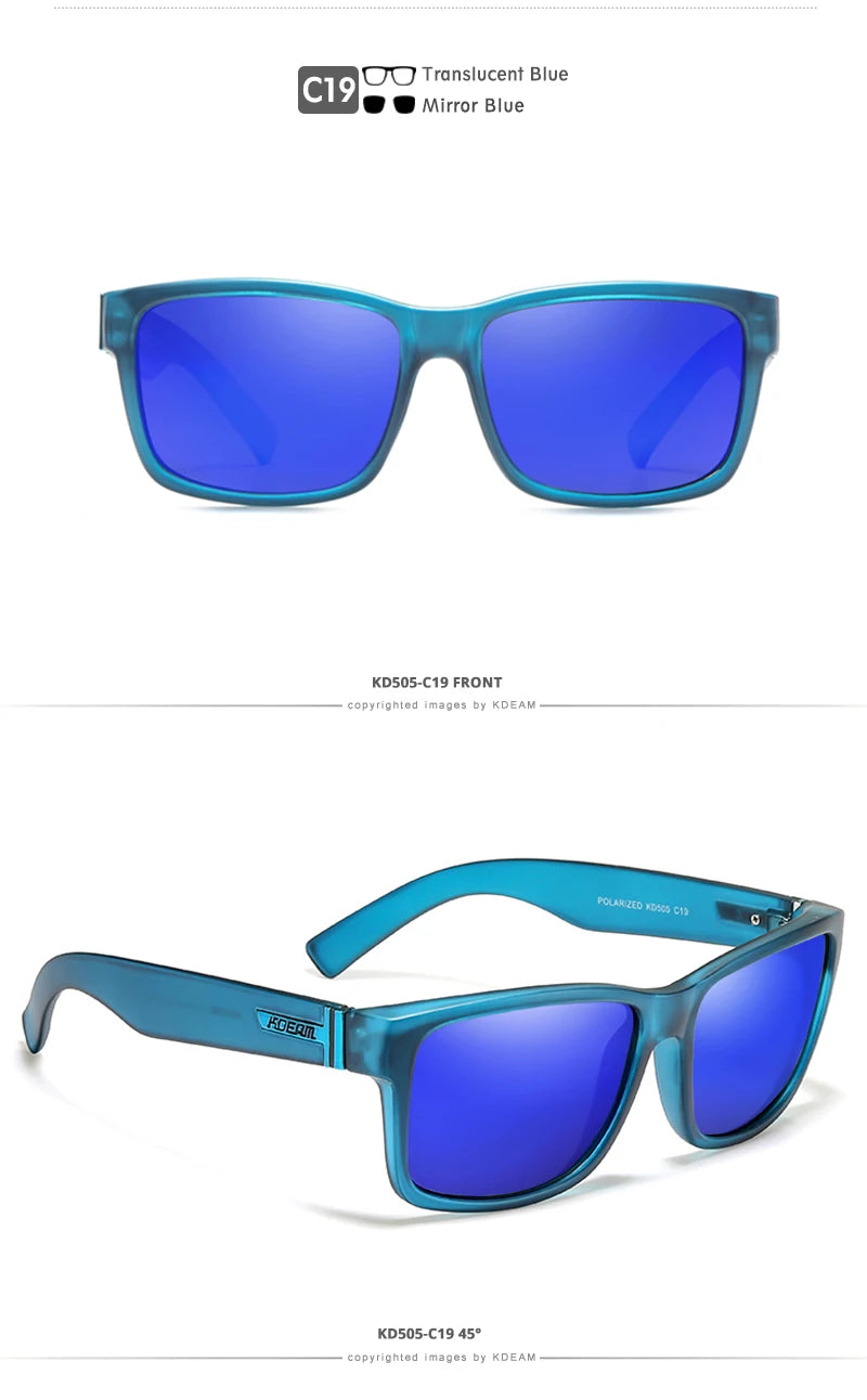 Lunettes de soleil sport polarisées — couleurs choquantes, conduite extérieur, photochromiques, avec boîte