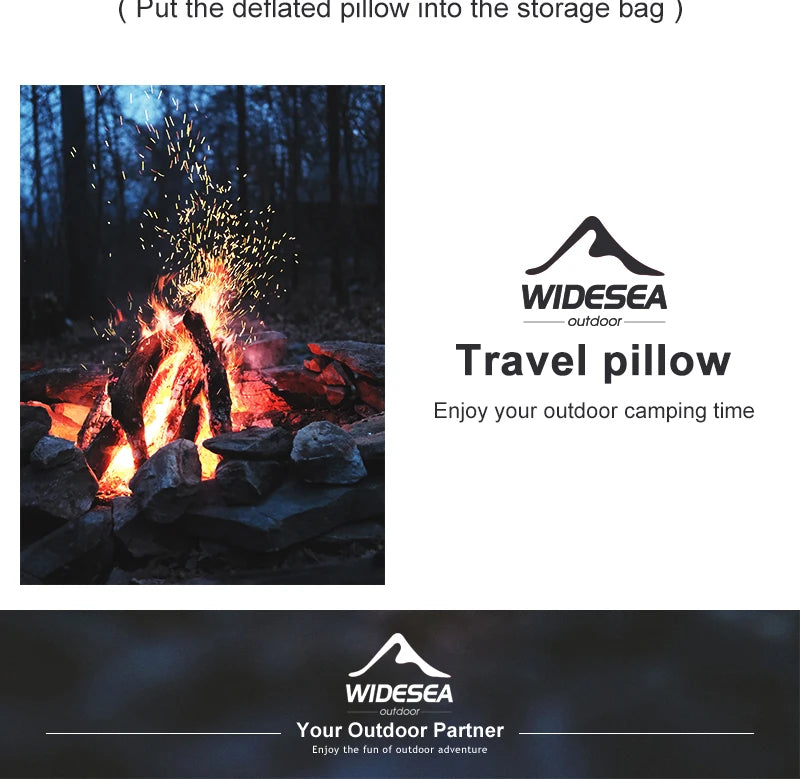 Widesea – oreiller gonflable Portable, équipement de Camping, coussin d'air pliable et compressible, protection extérieure, équipement de couchage pour le tourisme
