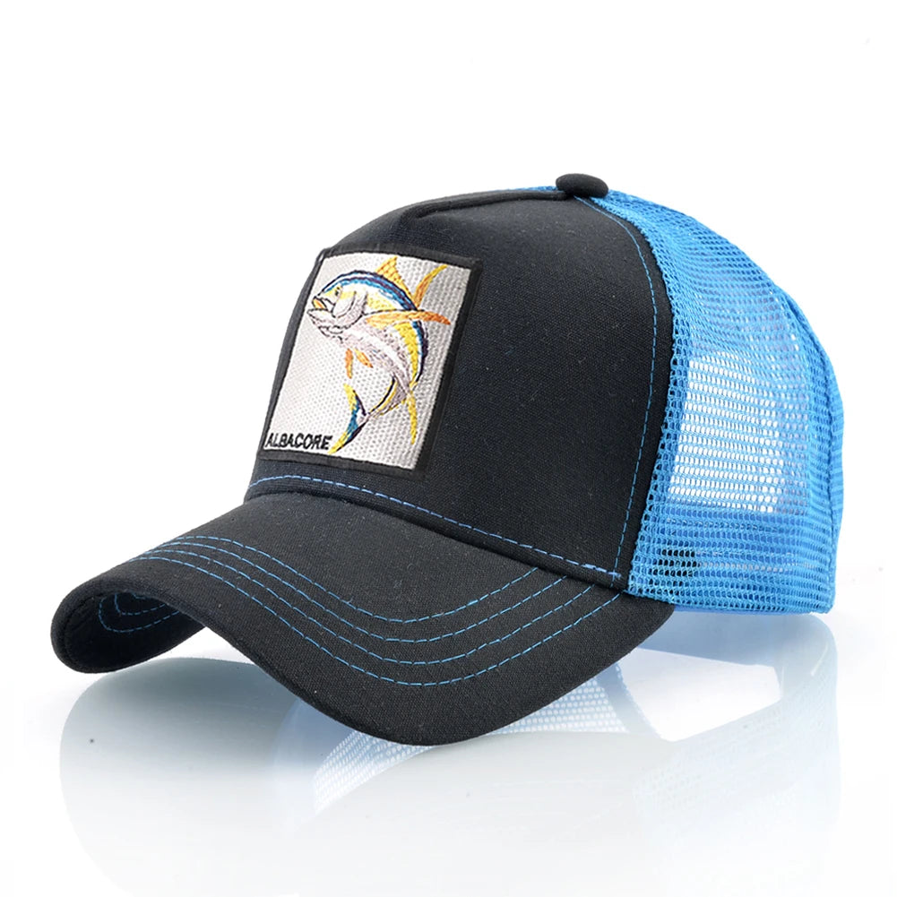 Casquette de Baseball en maille respirante pour femmes, casquette de camionneur avec Patch Albacore, Hip Hop, Casquette en os à rabat