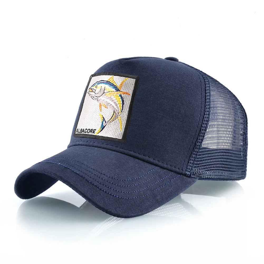 Casquette de Baseball en maille respirante pour femmes, casquette de camionneur avec Patch Albacore, Hip Hop, Casquette en os à rabat