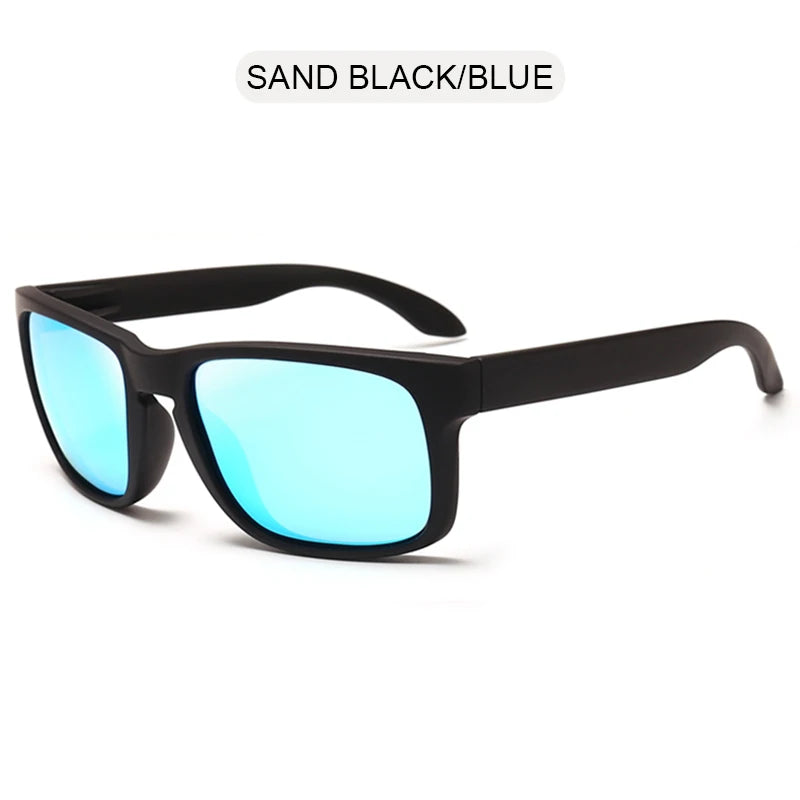 Lunettes de soleil polarisées carrées classiques pour hommes et femmes, Vintage, en plastique, élégantes, noires, pour Sports de plein air, UV400