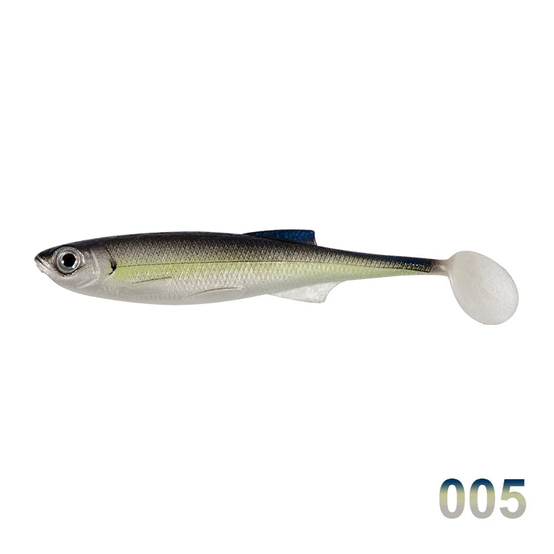 D1 - Lote de cebos blandos de silicona para pesca, pack de señuelos para atrapar peces como lubinas, lucios y percas, material para pescar, 75mm/100mm, 5 piezas por lote, 2020