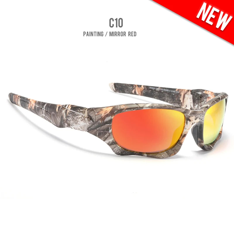 Lunettes de Soleil Sport Polarisées — Lentille Bouclier, Cadre Résistant, Plein Air, Unisexe