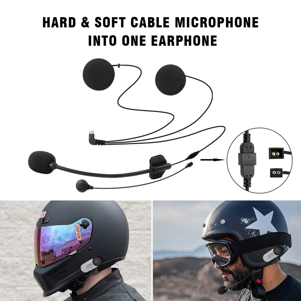 FreedConn Bluetooth Motorcycle Intercom Headset Wireless Motorbike Interphone LCD Screen FM Earphone