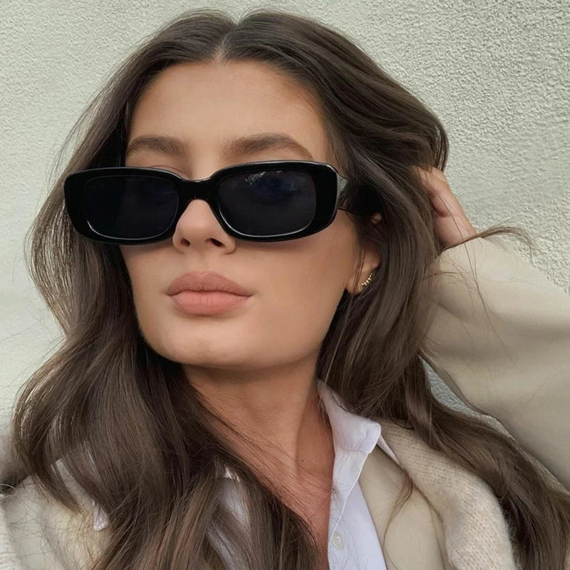 2021 Luxury Brand Women's Square Sunglasses Travel Small Rectangular Sunglasses Retro Fashion