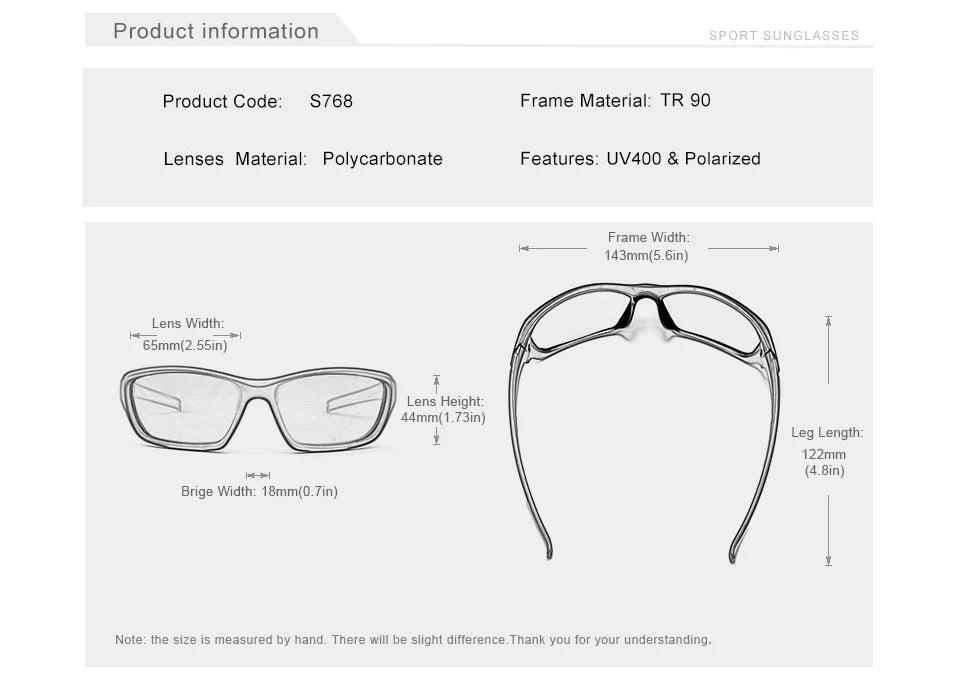 Lunettes de soleil polarisées TR90 pour homme — monture miroir, vision nocturne