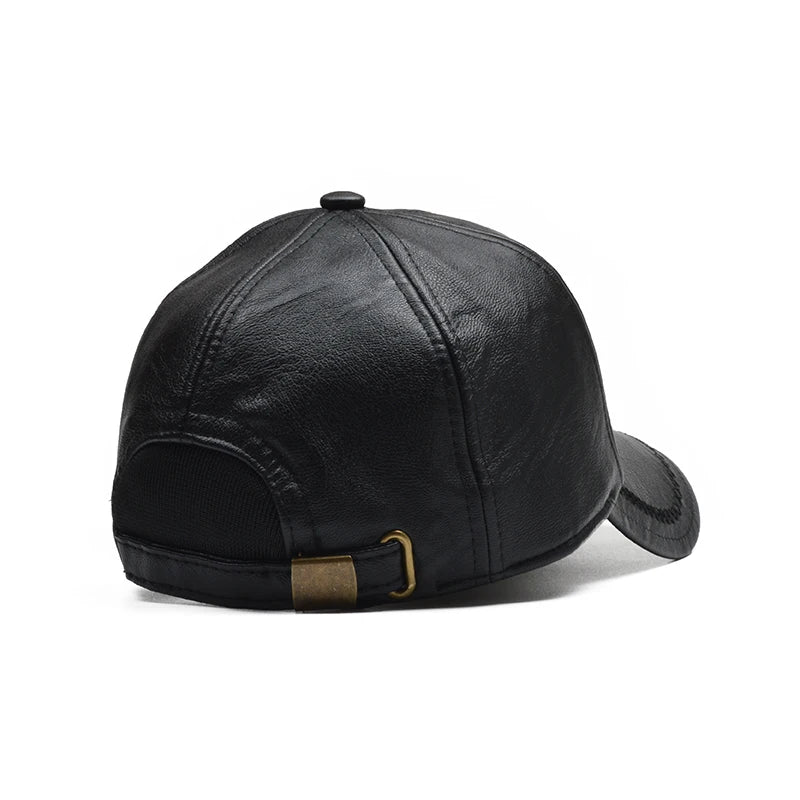 NORTHWOOD PU Leather Winter Baseball Cap Men Earmuffs Cap Male Snapback Hat High Quality Gorras Para Hombre Adjustable