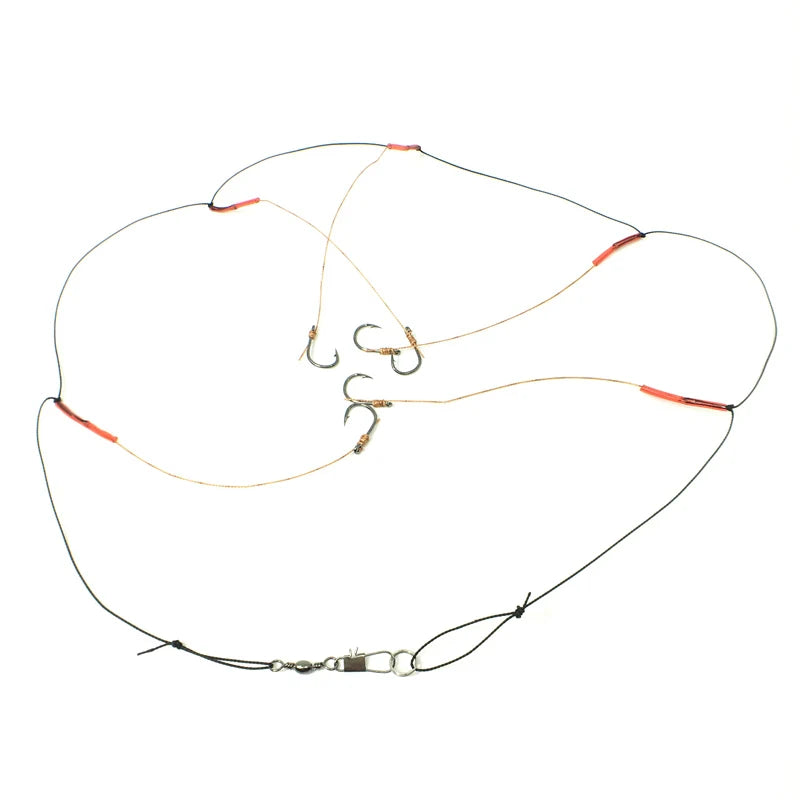 KMRESA hameçons de pêche en acier à haute teneur en carbone avec 5 petits crochets plates-formes leurres de pêche pivotants Pesca leurre crochets de ficelle 5 # -14 #