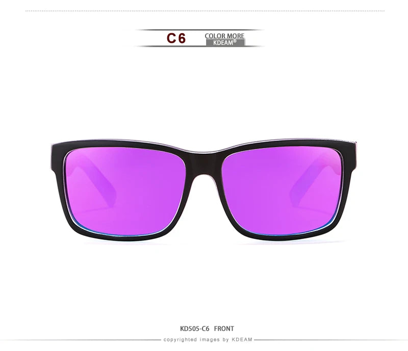 Lunettes de soleil sport polarisées — couleurs choquantes, conduite extérieur, photochromiques, avec boîte