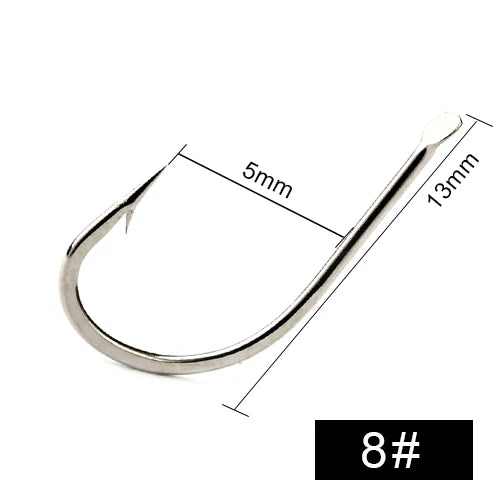 Hameçons de pêche en Bronze et acier à haute teneur en carbone 421N, 100 pièces/lot # -10 #   Tête ronde plate de gabarit d'accessoires de pêche de carpe avec la pêche barbelée