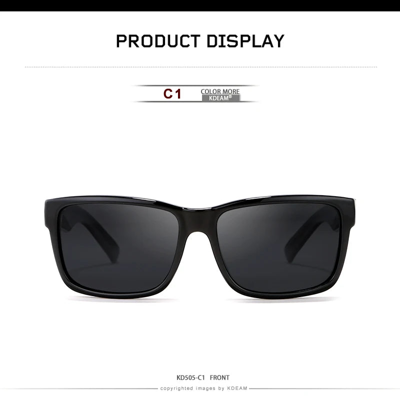 Lunettes de soleil sport polarisées — couleurs choquantes, conduite extérieur, photochromiques, avec boîte