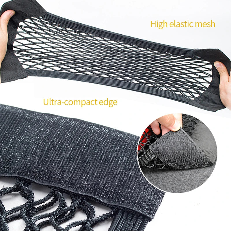 Car Trunk Storage Bag, Nylon Mesh Nets, Car Rear Trunk Organizer, Elastic String Luggage Net Holder, Pocket Vehicle Supplies