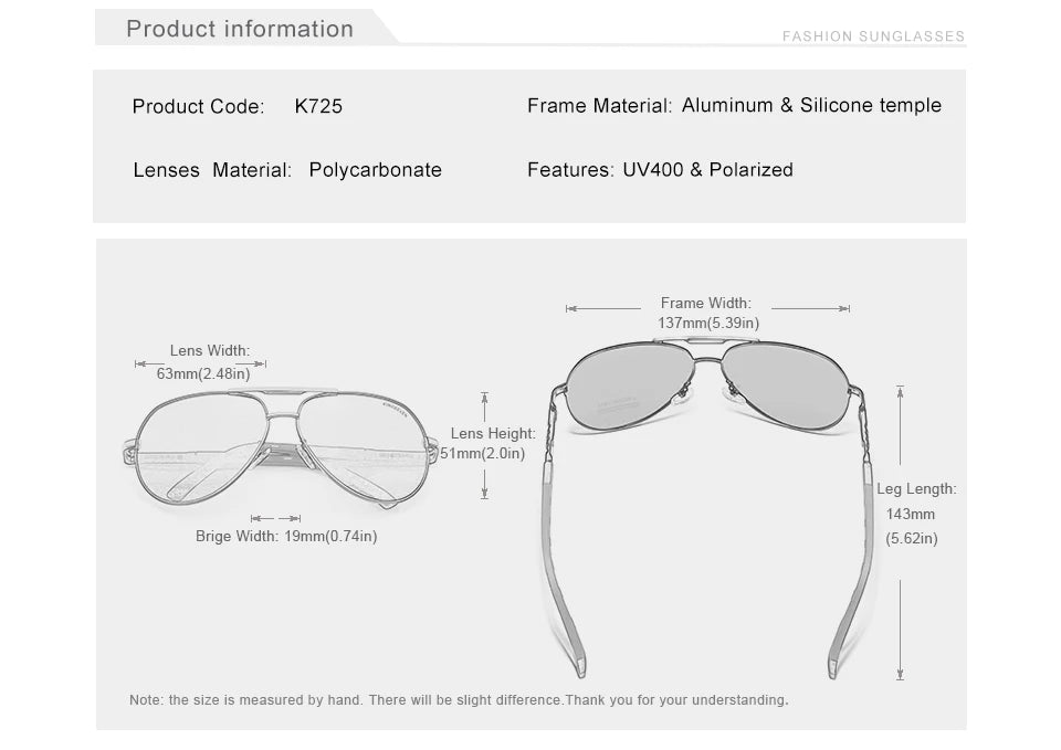 Lunettes de soleil homme vintage aluminium polarisées — classique, revêtement miroir, conduite