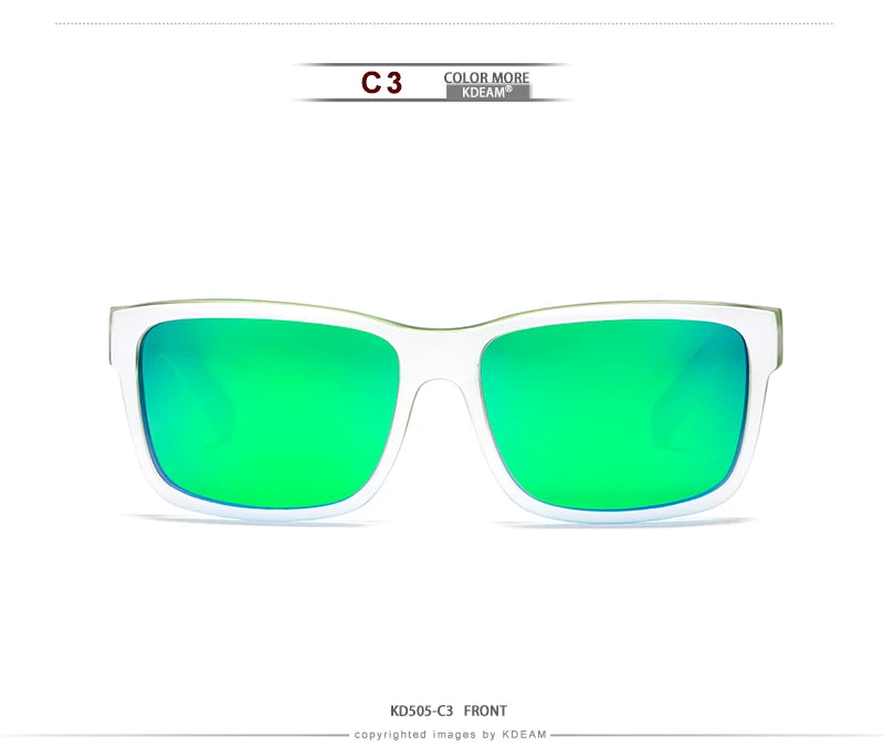 Lunettes de soleil sport polarisées — couleurs choquantes, conduite extérieur, photochromiques, avec boîte