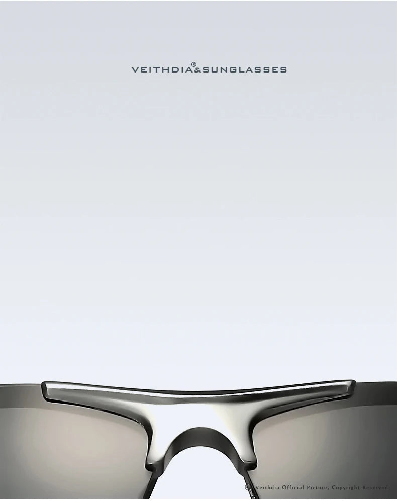 VEITHDIA aluminium magnésium hommes lunettes de soleil polarisées UV400 revêtement miroir lunettes de soleil en plein air lunettes pour homme accessoires 6588