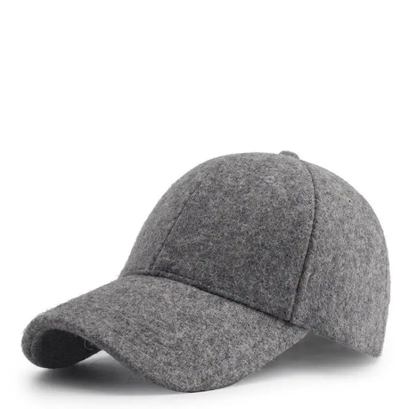 COKK - Unisex Wool Baseball Cap for Men and Women, Thick Warm Winter Hat