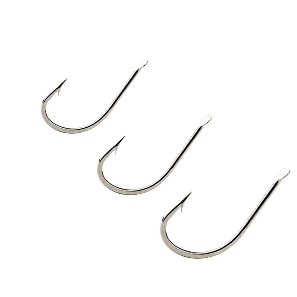 Hameçons de pêche en Bronze et acier à haute teneur en carbone 421N, 100 pièces/lot # -10 #   Tête ronde plate de gabarit d'accessoires de pêche de carpe avec la pêche barbelée
