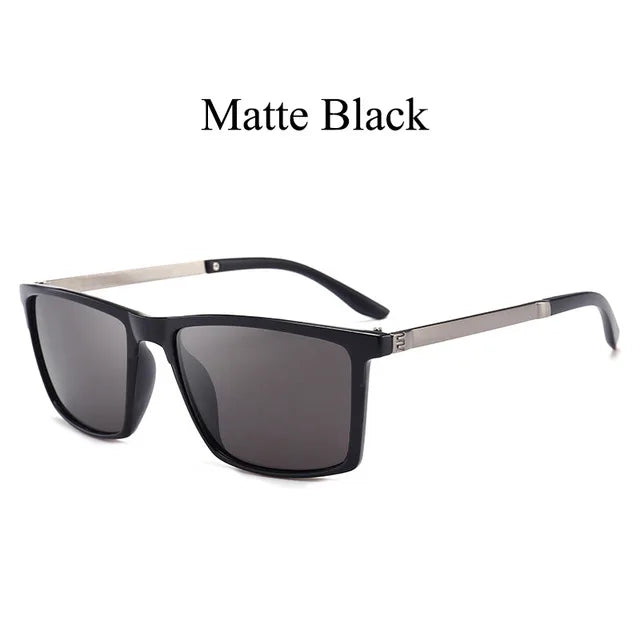 Psacss - Gafas de sol polarizadas cuadradas para hombre, lentes de conducción, de alta calidad, retro, UV400