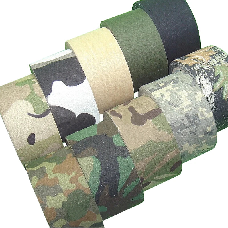 5M ruban de Camouflage extérieur WRAP chasse étanche auto-adhésif Camo bande furtive pansement 0.05m x 5m /2 pouces x 196 pouces