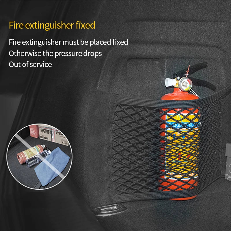 Car Trunk Storage Bag, Nylon Mesh Nets, Car Rear Trunk Organizer, Elastic String Luggage Net Holder, Pocket Vehicle Supplies