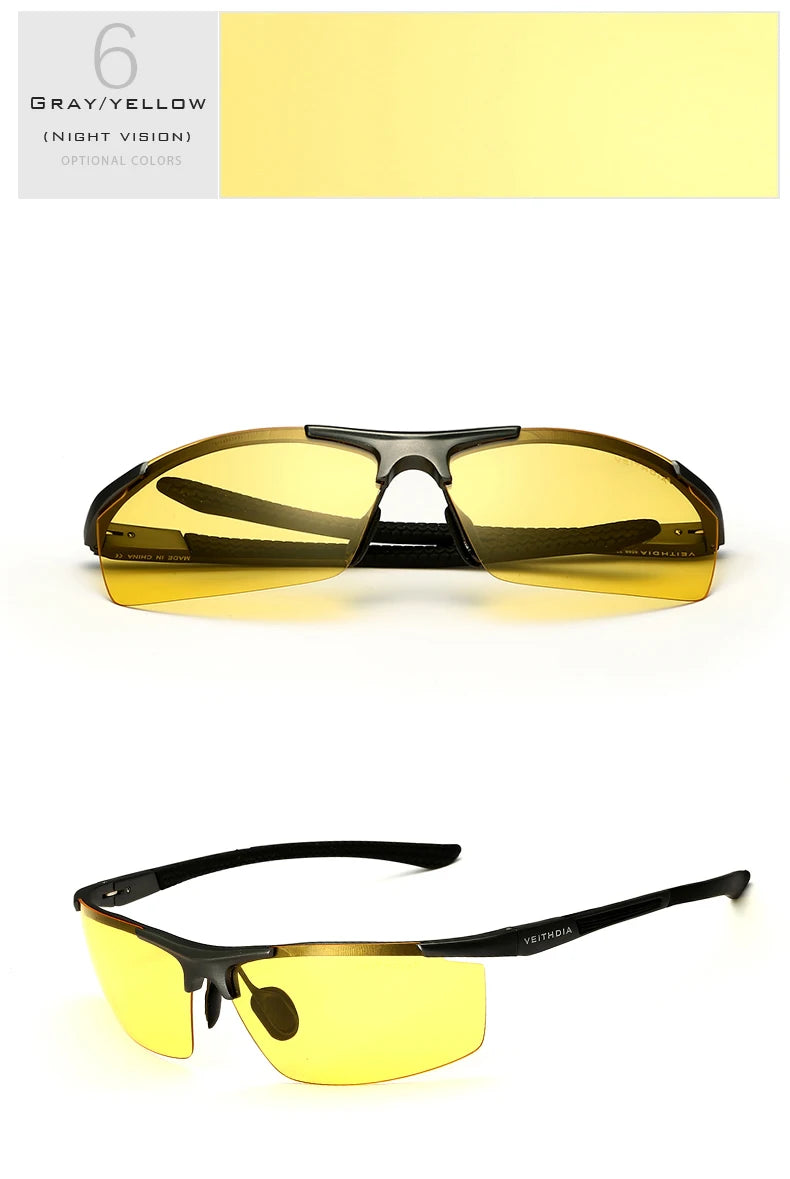 VEITHDIA aluminium magnésium hommes lunettes de soleil polarisées UV400 revêtement miroir lunettes de soleil en plein air lunettes pour homme accessoires 6588
