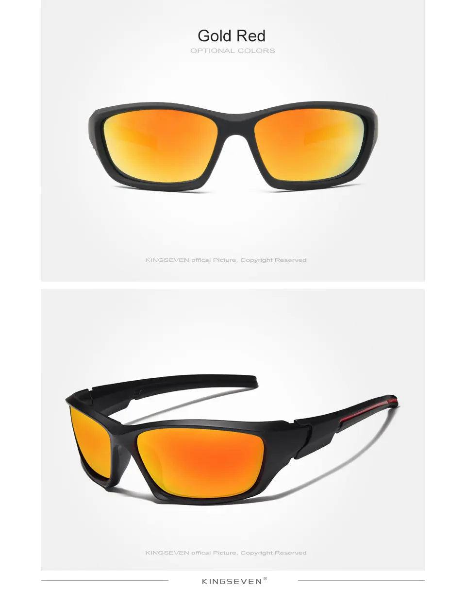 Lunettes de soleil polarisées TR90 pour homme — monture miroir, vision nocturne